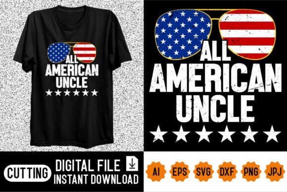All American Uncle Shirt Design: Graphics for T-Shirt Designs