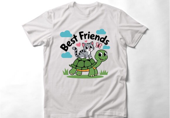 Best Friends Turtle T Shirt Design: Graphics & T-Shirt Designs