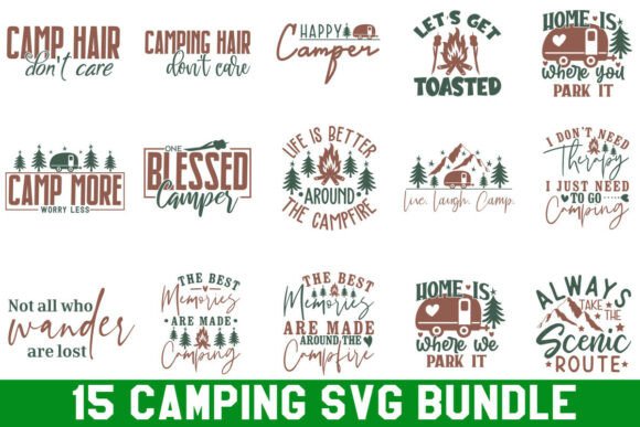 Camping Graphics for T-Shirt Designs & Crafts