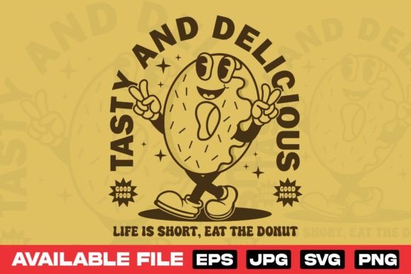 Donut Character Graphics for T-Shirt Designs