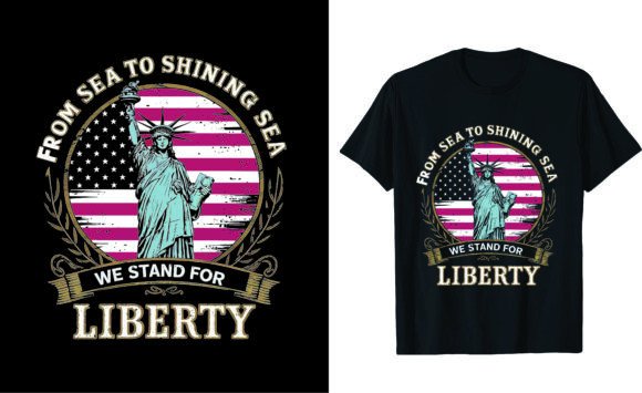 From Sea to Shining Sea Graphics and T-Shirt Designs