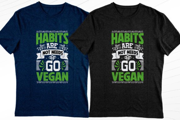 Go Vegan Modern Graphics & T-Shirt Designs