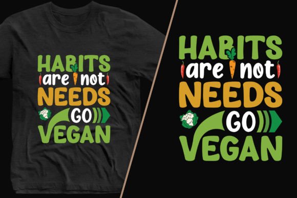 Go Vegan Stylish T-Shirt Design Svg Graphics