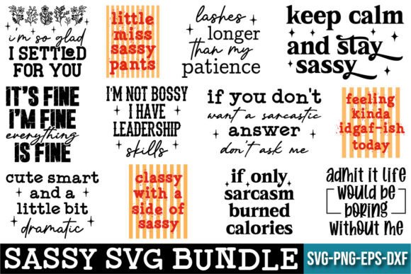 Sassy SVG Bundle: Graphics for T-Shirt Designs