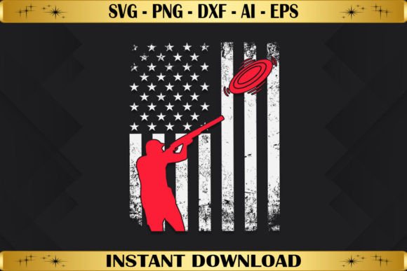 Skeet Shooting Flag Graphics for T-Shirt Designs