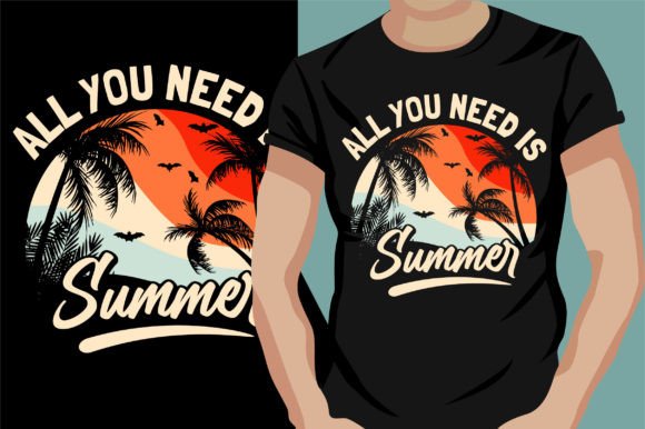 Summer Beach T-Shirt Design: Graphics for Branding