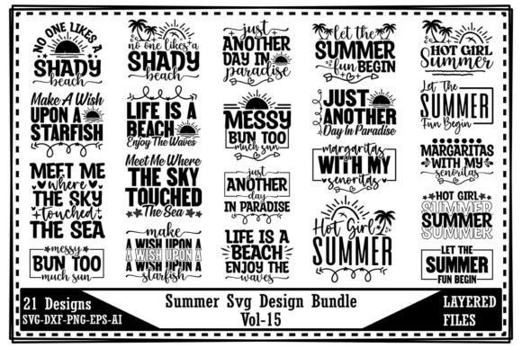 Summer Graphics for T-Shirt Designs