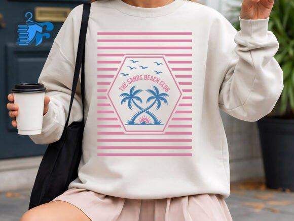 Tropical Beach Club SVG: Graphics for T-Shirt Designs