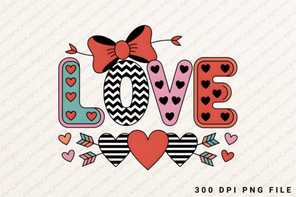 Valentine’s Day Love Sublimation Design: Graphics & T-Shirt Designs